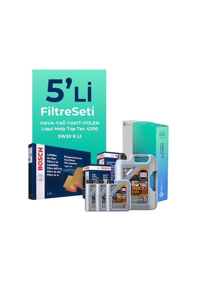 Bosch Mercedes Gl350 Dizel Filtre Bakım Seti Liqui Moly Motor Yağlı (2012-2015) 5 Li -