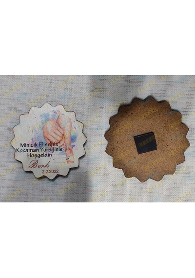 6 CM Hoşgeldin Bebek Magnet Söz Nişan Nikah Düğün 25 Adet