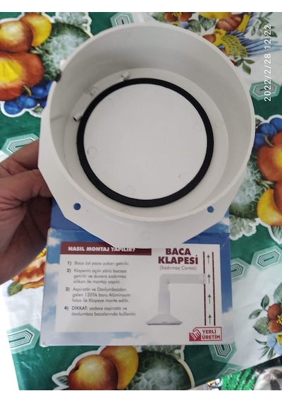 Sızdırmaz Contalı Baca Klapesi, Aspiratör Duman Kapağı Baca Kapak