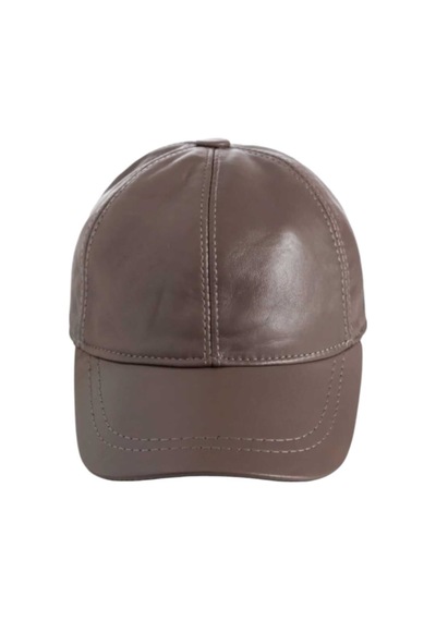 Unisex %100 Deri Arkadan Ayarlanabilir Baseball Kep Şapka Kahverengi