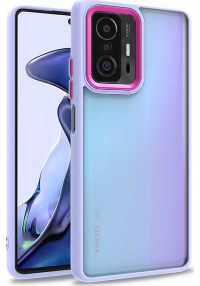 Xiaomi Mi 11T 5G Kılıf Zore Flora Buton,Kenar Çevresi Renkli Kılıf