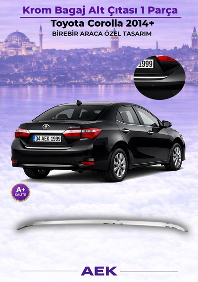Toyota Corolla Bagaj Alt Çıta 2014- Paslanmaz Çelik