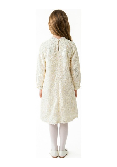 Xo Kids Kız Çocuk Elbise 5-12 Yaş 36235 Ekru
