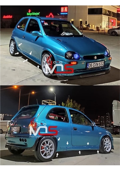 Opel Corsa B Uyumlu Gsi Marşpiyel Sağ Sol Takım Fiberglass Boyasız