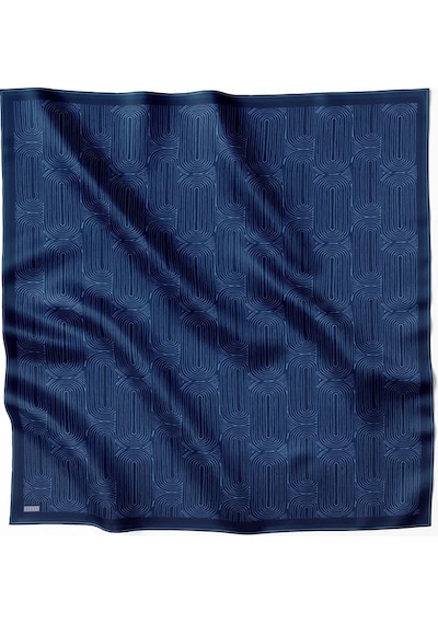 Belli İpek Twill Eşarp 4209d01 Lacivert