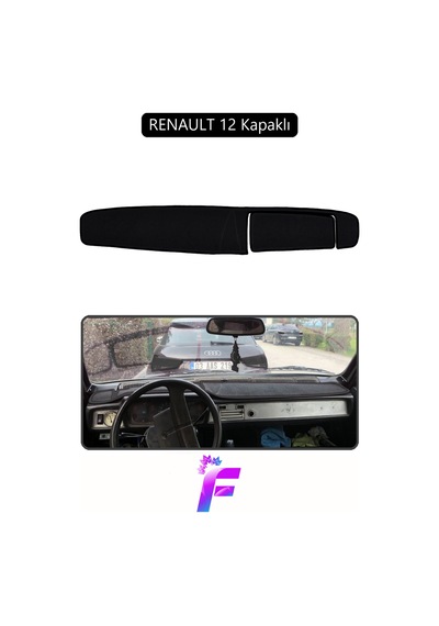 Renault 12 Kapaklı Uyumlu Torpido Örtüsü Yansıma Önleyici Tam Koruma Hızlı Montaj J36