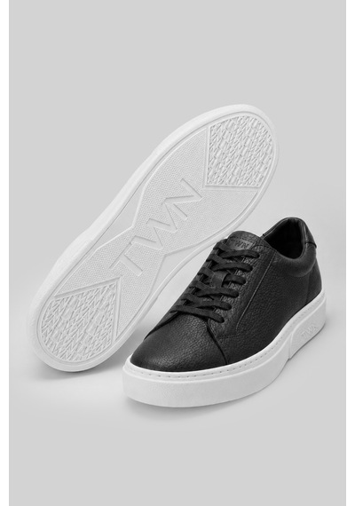 Twn Siyah Kalın Beyaz Tabanlı Bağcıklı Sneaker Ayakkabi 6ec092ort900m Çok Renkli