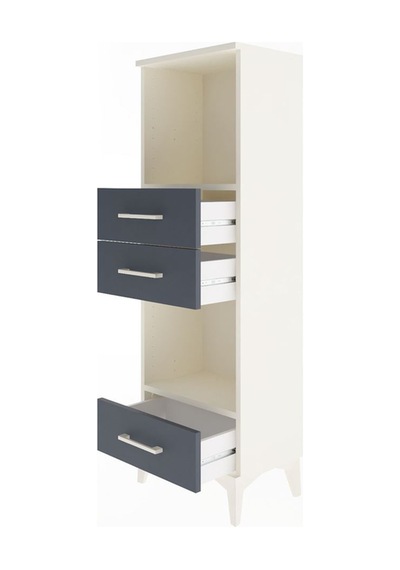 Arges Dolap 2 Raflı 3 Çekmeceli 44x30x134 Aytaşı-antrasit Aytaşı