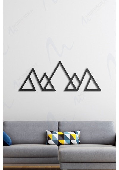 Mountain Metal Duvar Tablosu - 100 Cm - Siyah