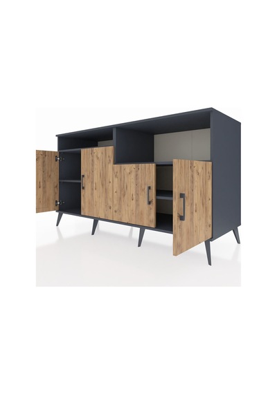 Kronos Konsol 4 Raflı 4 Kapaklı 176x59x99 Antrasit-çam/antrasit Atlas Çam/antrasıt - Antrasıt Kronos Konsol 4 Raflı 4 Kapaklı 176x59x99 Antrasit-çam/antrasit Atlas Çam/antrasıt - Antrasıt