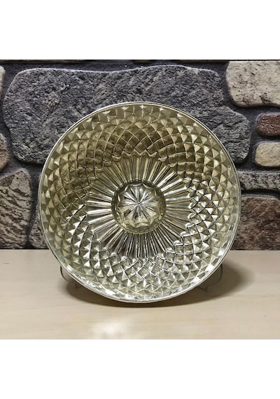 Gümüş Kaplamalı Piramit İşlemeli Bakır Hamam Tası Gümüş