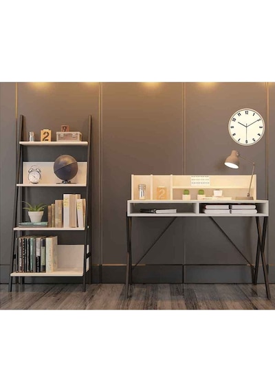 Avmpark Avmpark Yanke Çalışma Masası+Kitaplık Aytaşı
