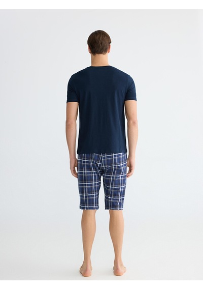 Lc Waikiki Lc Waıkıkı Lacivert Standart Kalıp Erkek Şortlu Pijama Takımı