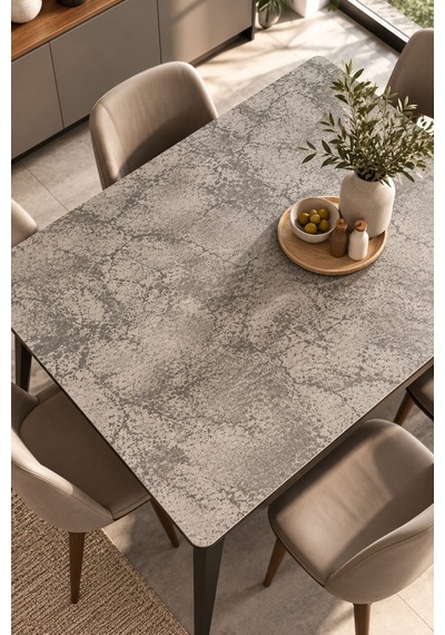 Deconitte Kendinden Yapışkanlı Bej Gri Beton Desenli Pvc Folyo Mobilya Dolap Masa Tezgah Kaplama 60x100cm