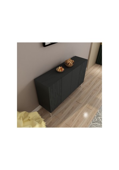 Alben 120 Cm Konsol, Tv Ünitesi, Çok Amaçlı Dolap Antrasit-gümüş Antrasit-gümüş Alben 120 Cm Konsol, Tv Ünitesi, Çok Amaçlı Dolap Antrasit-gümüş Antrasit-gümüş