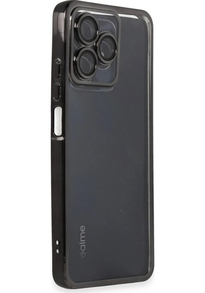 Cosmotex Newface Realme C53 Kılıf Razer Lensli Silikon - Siyah Sıyah