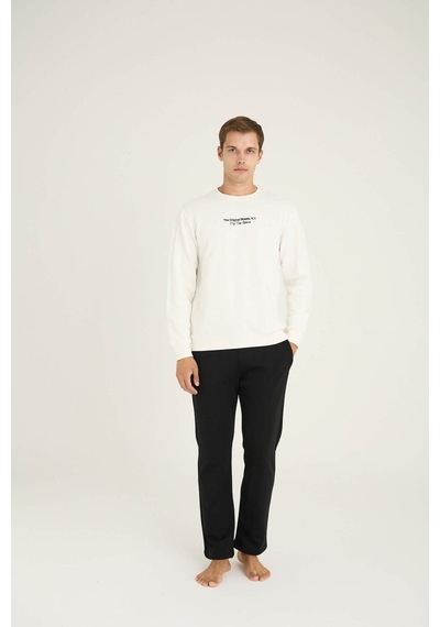 Kly Erkek O.yaka Eşofman Takım Modern Tasarım 7216 Ekru/2xl