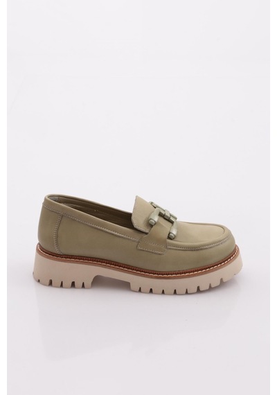 Mamma Mia Mammamia D24ya-3165 Kadın Deri Loafer Ayakkabı Elma Yeşili Pen-scorpıon