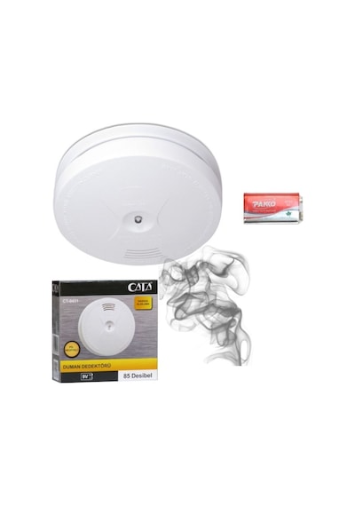 Cata CT-9451 Duman Dedektörü + Panko 9V Pil
