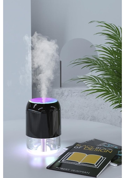 Torima H6 Siyah 200ml Ultrasonik Renkli Hava Nemlendirici Buhar Makinesi Ve Aroma Difüzörü