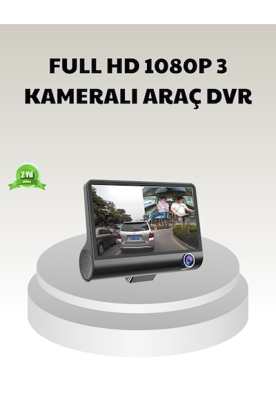 Araç Dvr Kamerası 3 Lü 170 Geniş Açılı Full Hd Ve Park Destekli 98007355