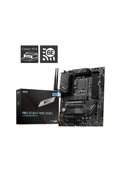 MSI PRO B760-P WIFI-6E DDR4 HDMI-DP PCIE 4.0 1700p ATX