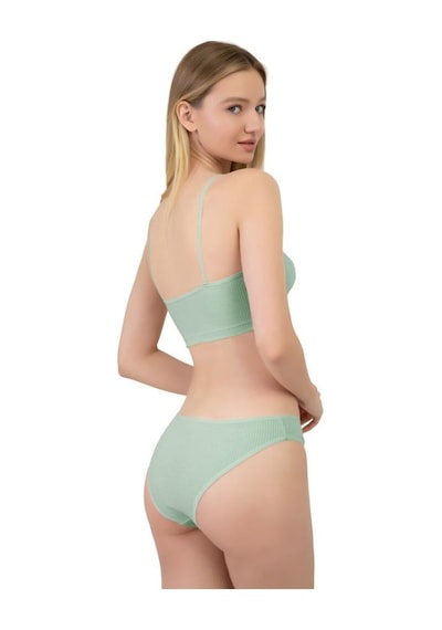 Cottonhill Kadın Pamuklu Ve Likralı Fitilli Kaşkorse Brezilya Külot 5'li Paket Çok Renkli 1 Çok Renkli