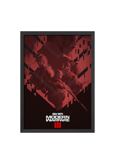 Call Of Duty Modern Warfare Siyah Ahşap Çerçeveli Poster, Dekoratif Oyun Duvar Tablosu