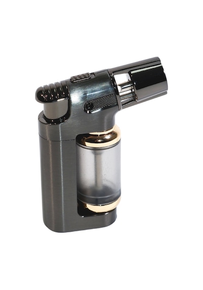 Parmida Tek Torch Pürmüz Gümüş Masa Tipi Metal Puro Çakmağı - Tr9247