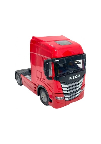 Işıklı Sesli Pilli Çek Bırak Metal Oyuncak Iveco Tır Kırmızı