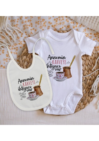 Bitmeyenkartus Bk Kids Annemin Kahveye Ihtiyacı Var Tasarımlı Bebek Body Zıbın V Çok Renkli