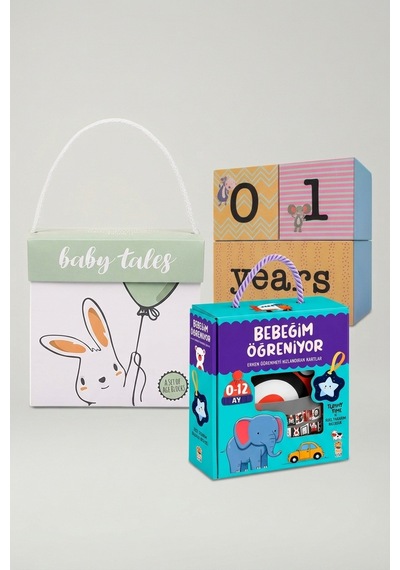 Baby Tales Animal Küpler & İlk Kartlarım Seti Bebek Hediyelik Seti