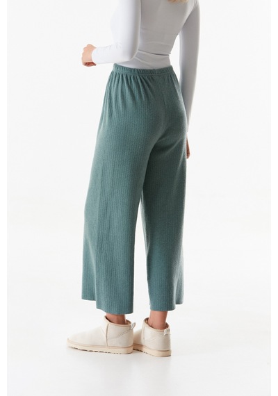 Fullamoda Basic Fitilli Beli Lastikli Pantolon 25kgb7155205438-su Yeşili Su Yeşili