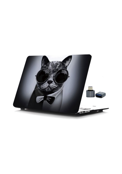 Macbook Pro 15 İnç Kedili Desen Sert Kılıf Tpu Ince Hafif Tam Koruma A1707 A1990 Uyumlu R-179