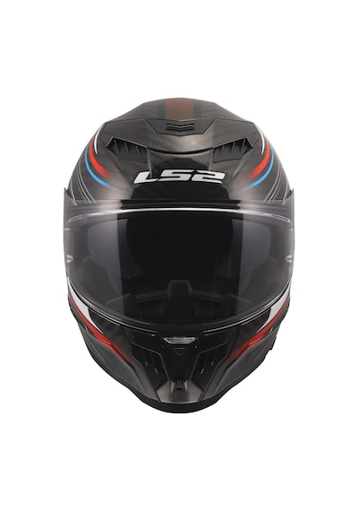 Ls2 Dragon Karbon Subıc Beyaz-mavi-kırmızı Kask Mavı