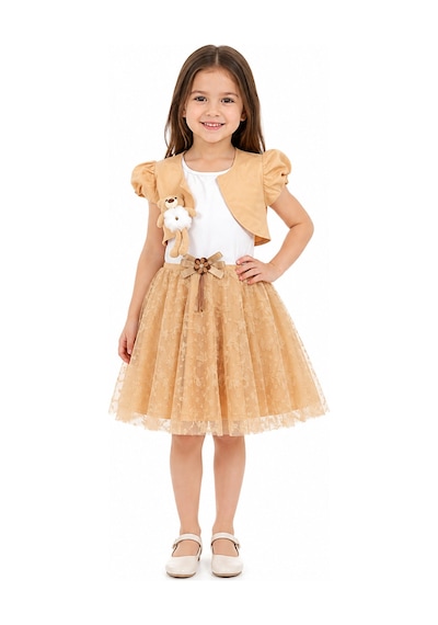 Gülerçocuk Kız Çocuk Bolero Detaylı Tüllü Abiye Elbise Şık Özel Gün Düğün Doğum Günü Bayram Mezuniyet Sarı Gülerçocuk Kız Çocuk Bolero Detaylı Tüllü Abiye Elbise Şık Özel Gün Düğün Doğum Günü Bayram Mezuniyet Sarı