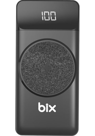 Bix Pb102 10000 Mah Usb Pd Qc 4.0 Kablosuz Şarj Powerbank Siyah