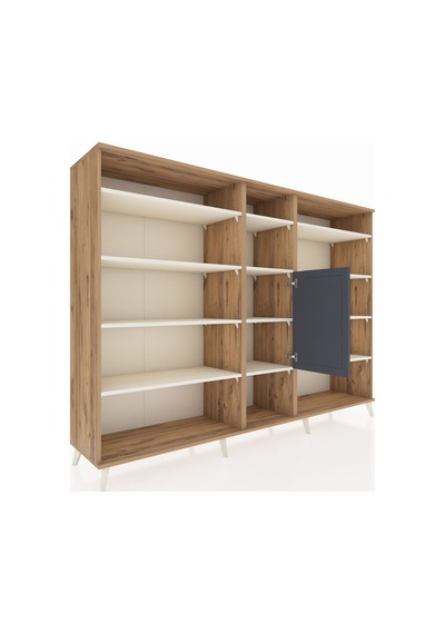 Hyperion Dolap 12 Raflı Tek Kapaklı 220x44x163 Çam-antrasit/ayta Çam-antrasit/aytaşı Hyperion Dolap 12 Raflı Tek Kapaklı 220x44x163 Çam-antrasit/ayta Çam-antrasit/aytaşı