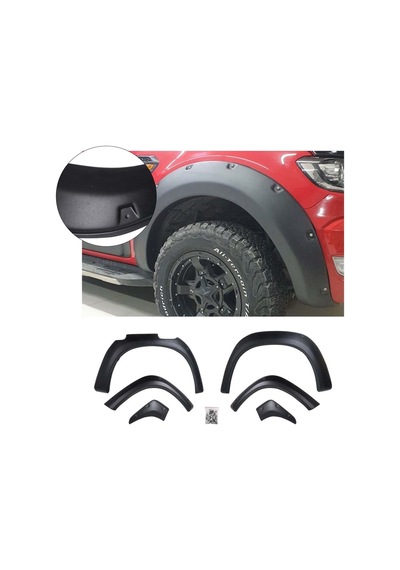 Mitsubishi L200 2019 Ve Sonrası Geniş Model Çift Depo Uyumlu Çamurluk Dodik Seti 6 Parça Abs Düz Mat