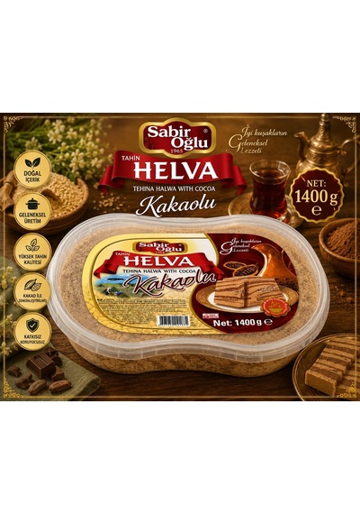 Sabıroğlu Kakaolu Helva Kutu 1400 G