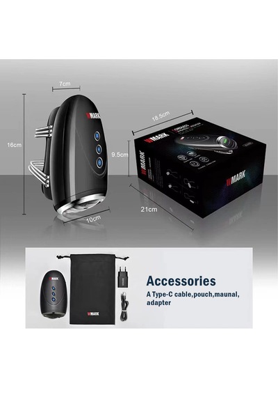 Wmark Berber Masajı Akülü El Masaj Aleti Usb Şarj Aleti Boyun Bacaklar İçin El Yüz 2 Masaj Düğümleri 2600 Amh Siyah