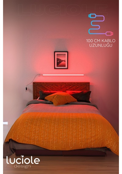 Yatak Tv Üstü Led Işık Uzaktan Kumandalı Renk Animasyon Yapışkanlı Lightbedbe