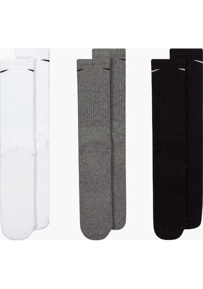 Nike Sx7664-964 Everyday Cushioned Crew Antrenman Çorapları 3 Çift Cok Renklı