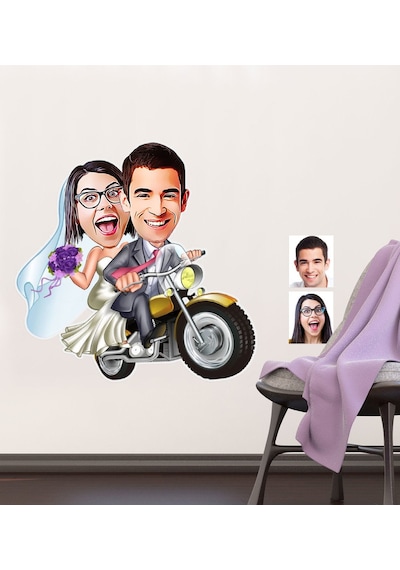 Kişiye Özel Evleniyoruz Karikatürlü Duvar Sticker 50X70CM 8