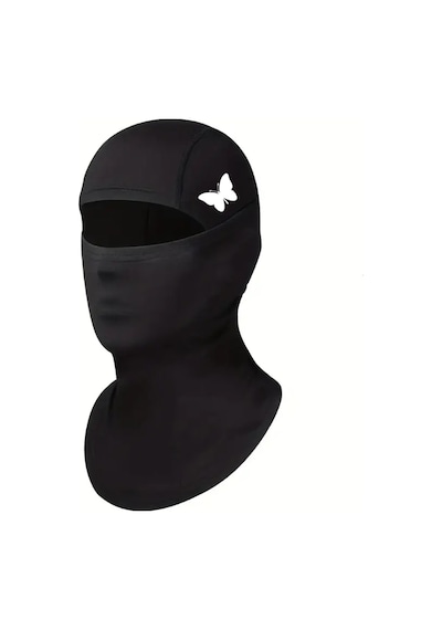 Flex Kelebek Butterfly Reflektörlü Logo Siyah Kar Maske Balaklava Balaclava Buff Motorsiklet Scooter