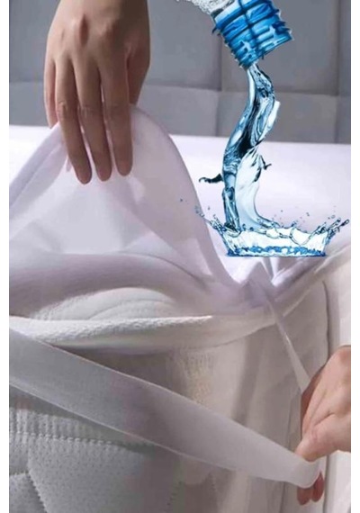 Mycey Sıvı Geçirmez Micro Alez 220x200 Cm Yatak Koruyucu Alez Beyaz
