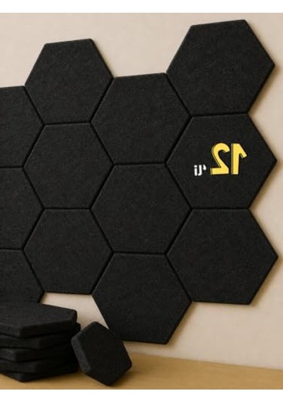 12 Adet Kendinden Yapışkanlı Akustik Panel, 7mm Kalınlık