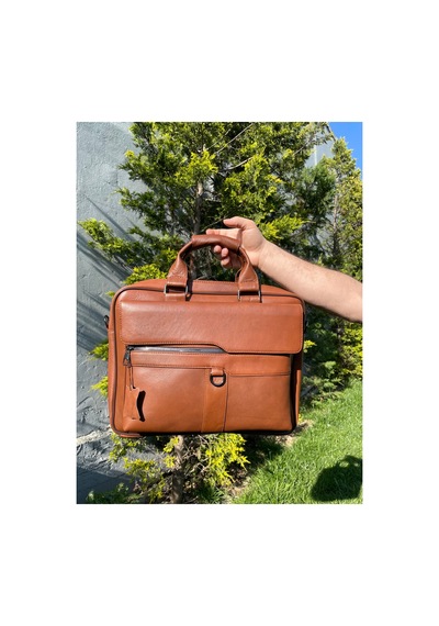 Erzeno Hakiki Deri Evrak Ve Laptop Çantası Taba - 628189100 Taba