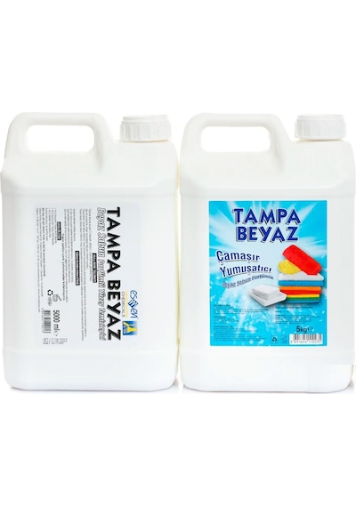 Tampa Beyaz Sabun Parfümlü Yüzey Temizleyici + Çamaşır Yumuşatıcı 2 x 5 L