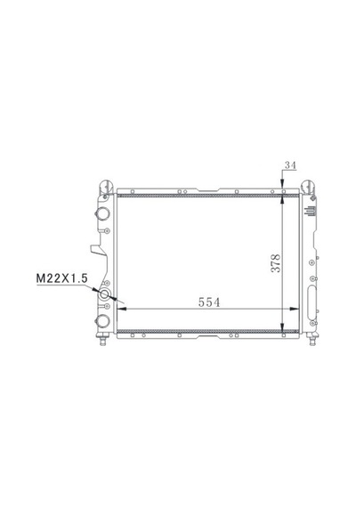 Radyatör - 378 - Tmpr 2.0 İ Ac Klimasız Mek - Dpmıx-hb - 558x367x36 Alüminyum